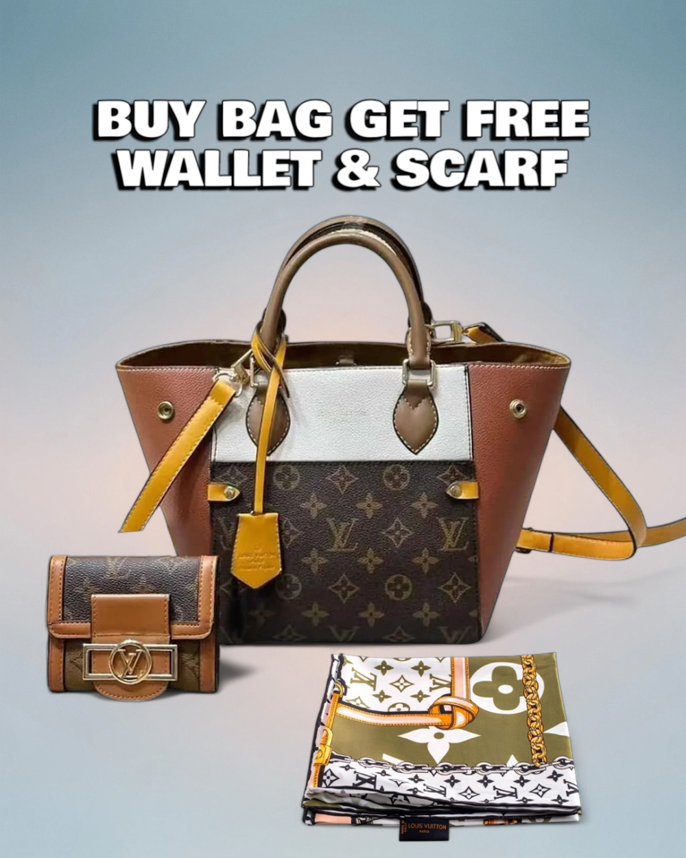 Louis Vuitton Brown Monogram Canvas Fold Tote PM