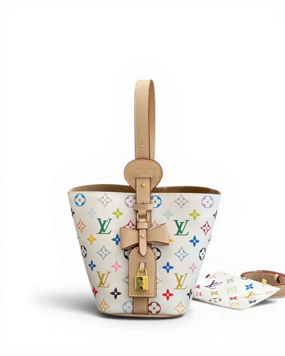 Louis Vuitton Cream Multicolor Monogram Canvas All In BB