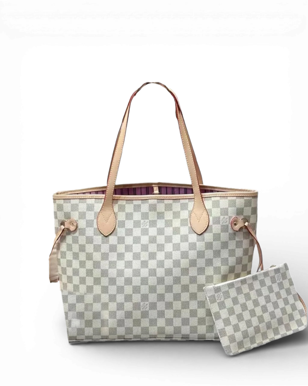 Louis Vuitton Cream Damier Azur Neverfull MM