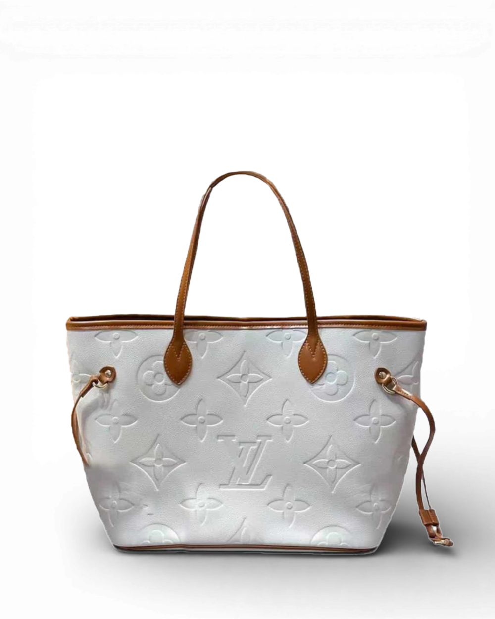 Louis Vuitton Cream Giant Monogram Empreinte Neverfull MM