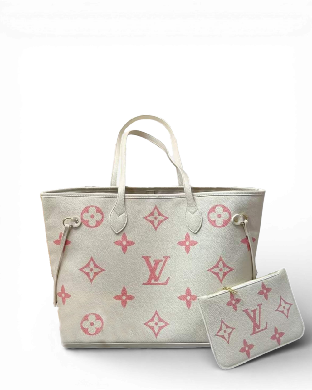 Louis Vuitton Cream Giant Monogram Neverfull MM