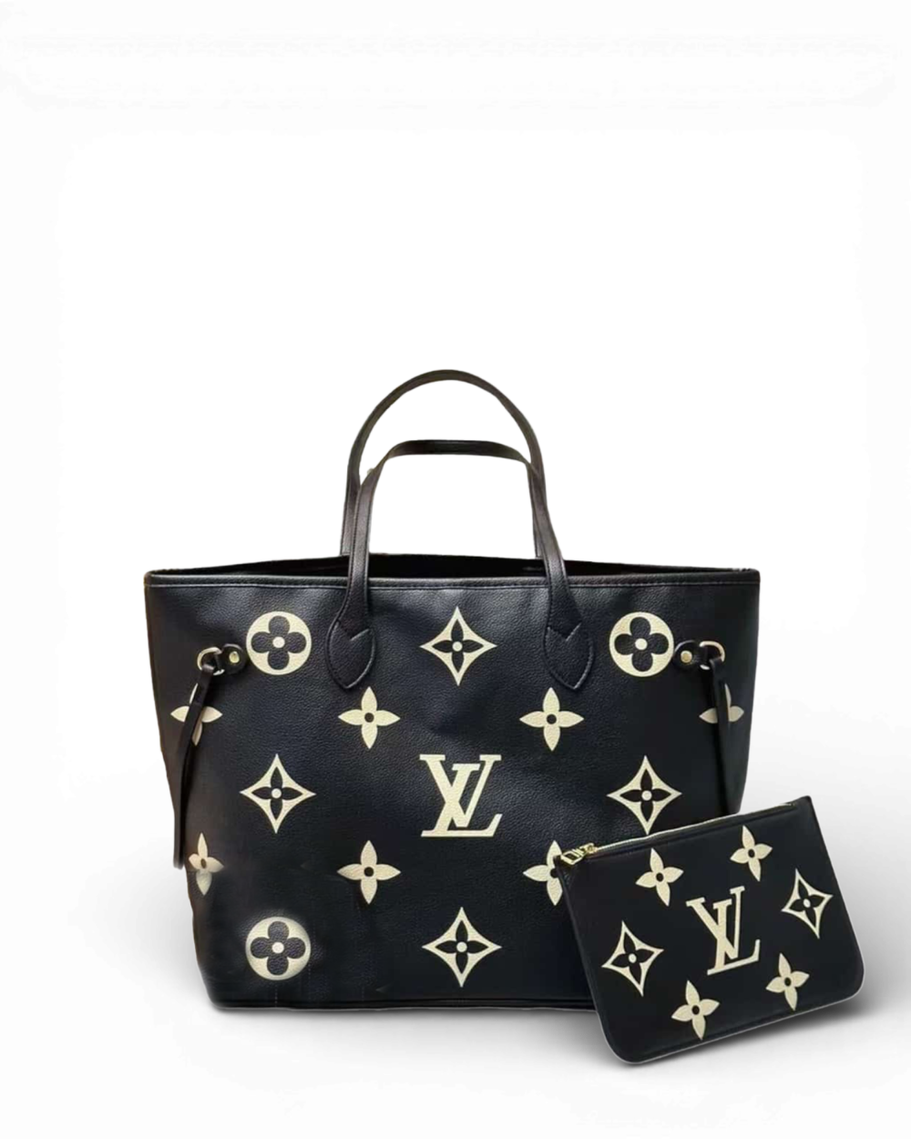 Louis Vuitton Black Giant Monogram Neverfull MM