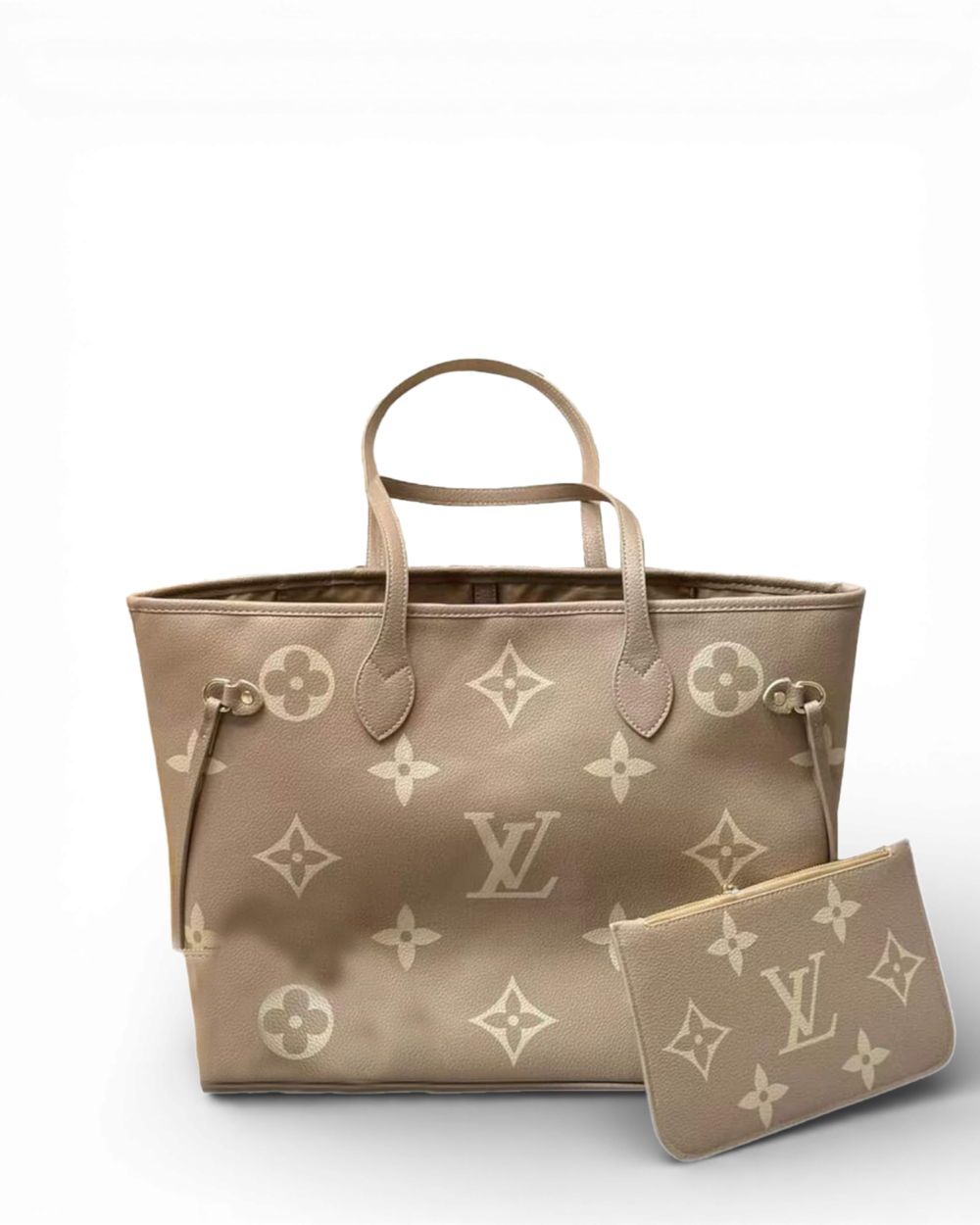Louis Vuitton Tan Giant Monogram Empreinte Neverfull MM