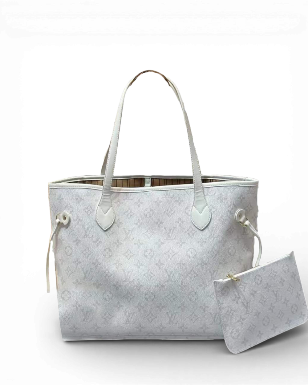 Louis Vuitton Cream Monogram Canvas Neverfull MM