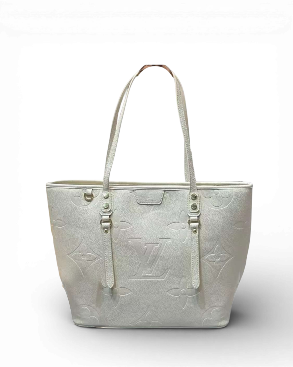 Louis Vuitton Cream Giant Monogram Empreinte Neverfull MM