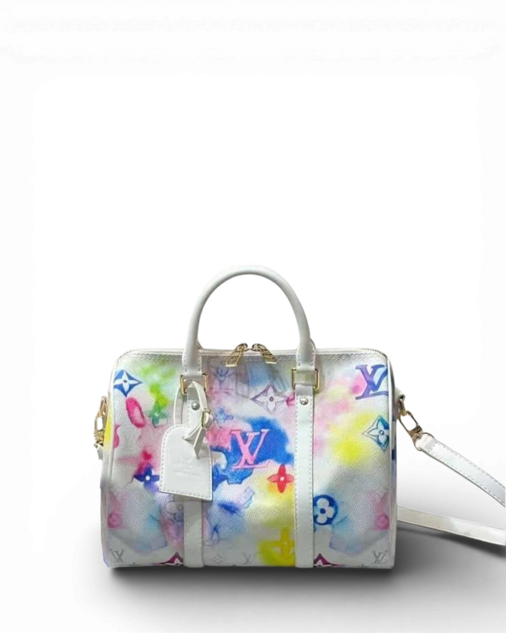 Louis Vuitton Cream Multicolor Monogram Canvas Speedy Bandoulière 30
