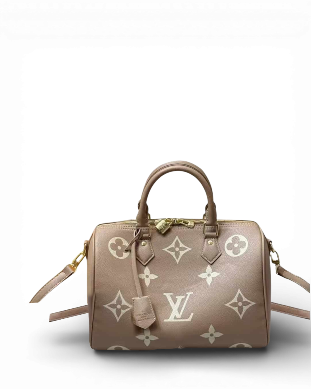 Louis Vuitton Tourterelle / Crème Bicolor Empreinte Speedy Bandoulière 30
