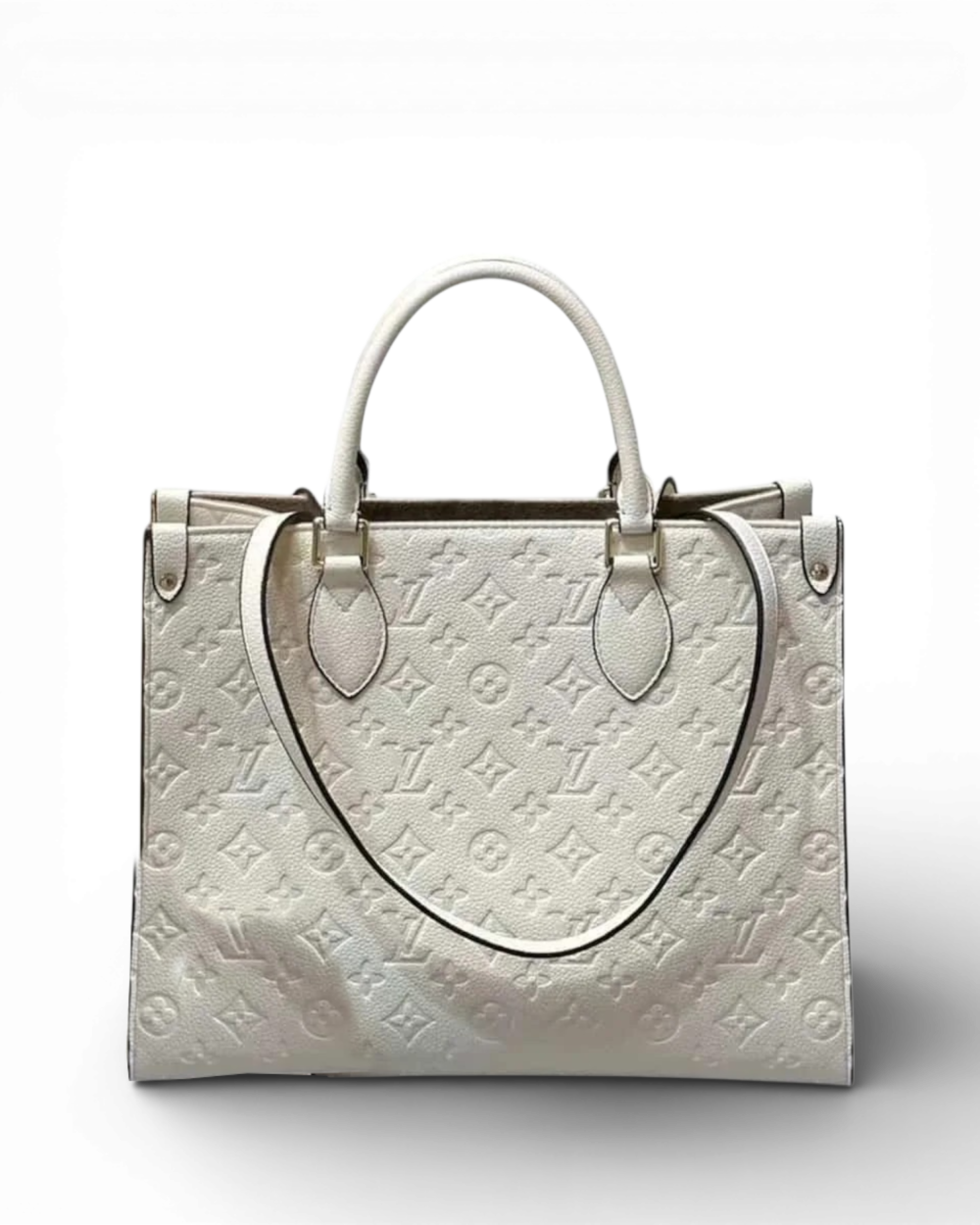Louis Vuitton Cream Monogram Empreinte Onthego MM
