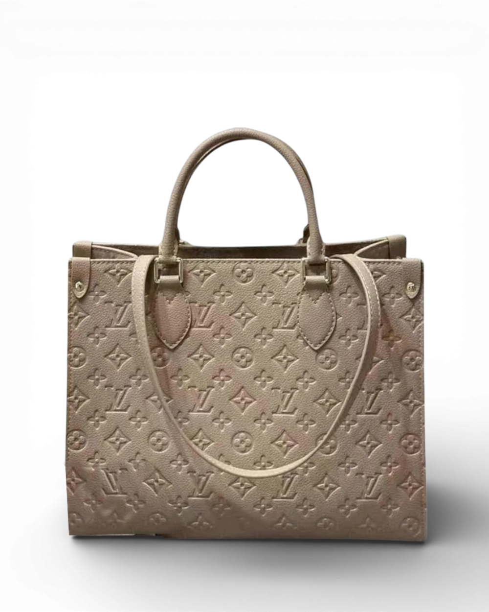 Louis Vuitton Tourterelle / Crème Monogram Empreinte Onthego MM