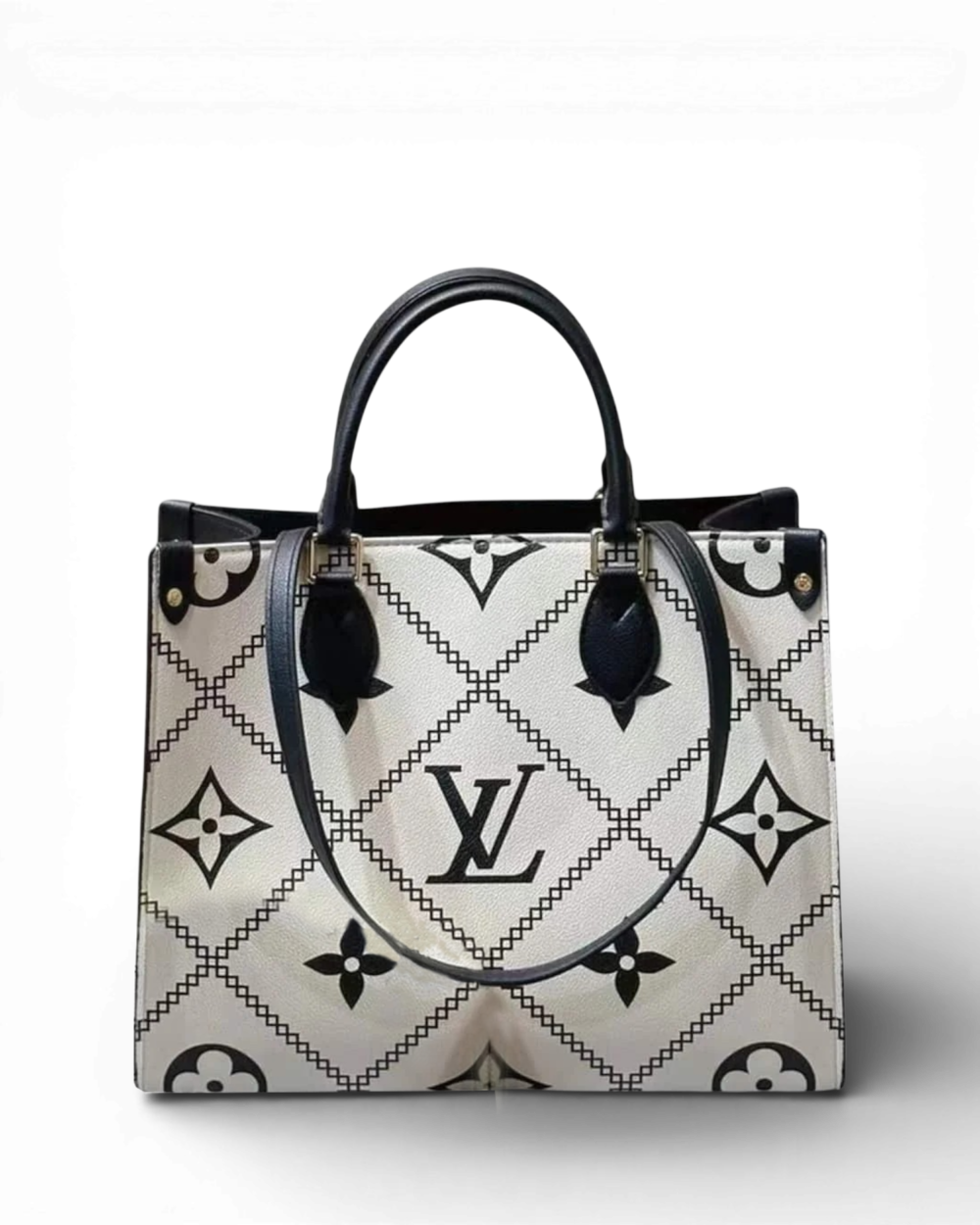 Louis Vuitton White/Black Giant Monogram Onthego MM