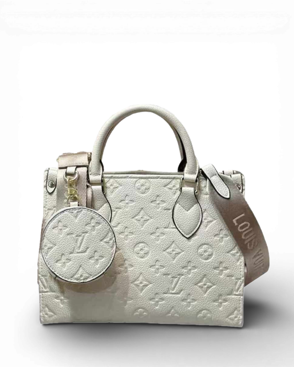 Louis Vuitton Cream Monogram Empreinte Onthego PM