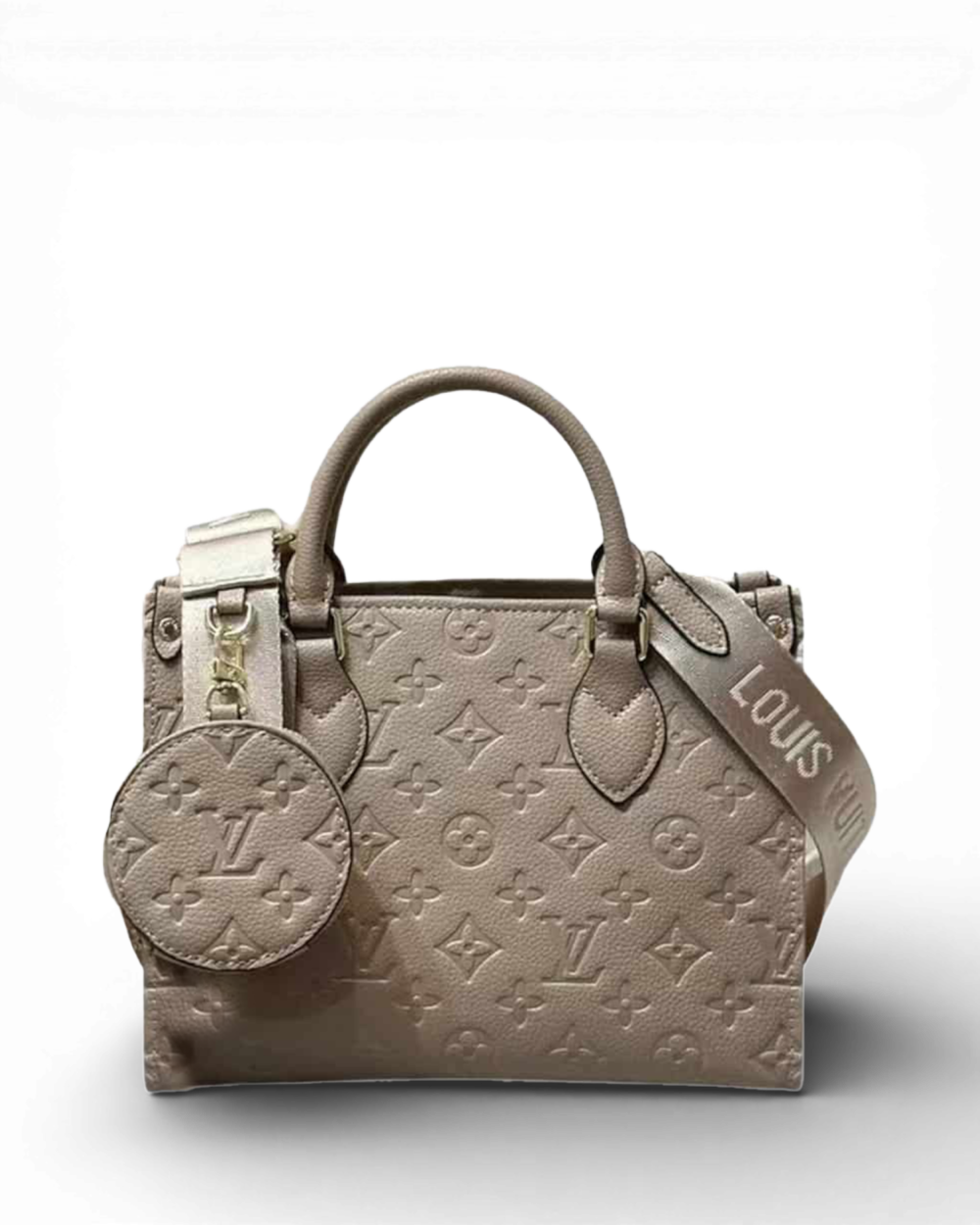 Louis Vuitton Tourterelle / Crème Monogram Empreinte Onthego PM