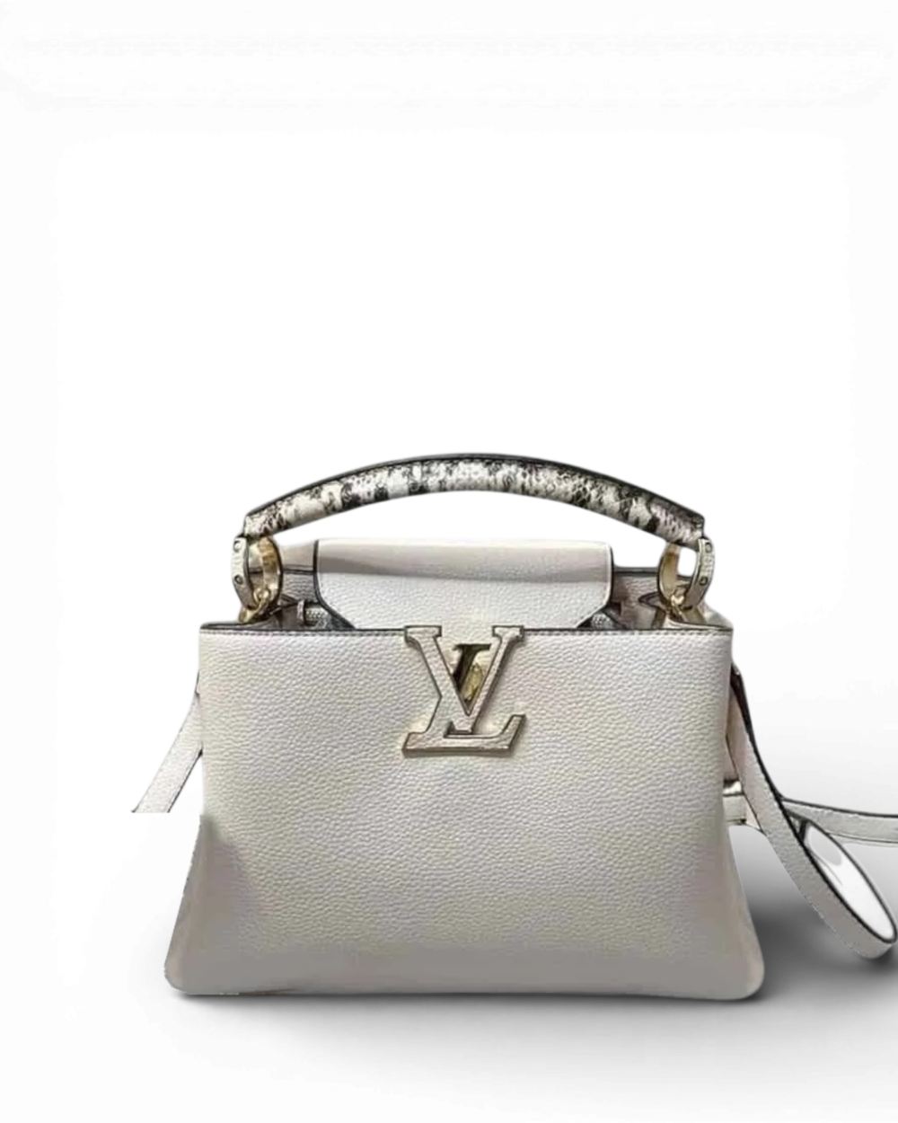 Louis Vuitton Cream Monogram Empreinte Capucines BB