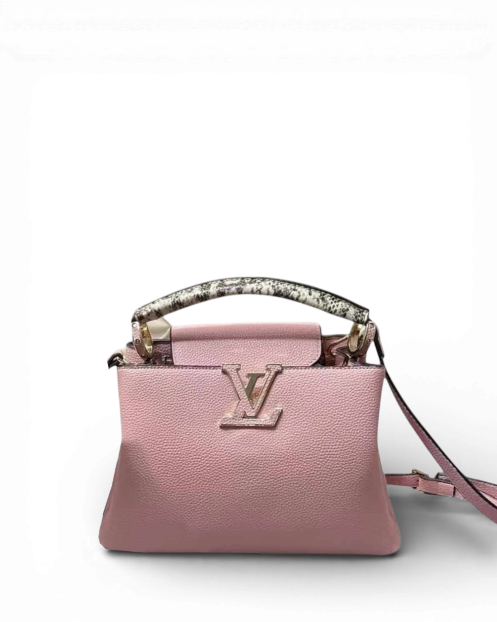 Louis Vuitton Rose Pink Leather Capucines BB
