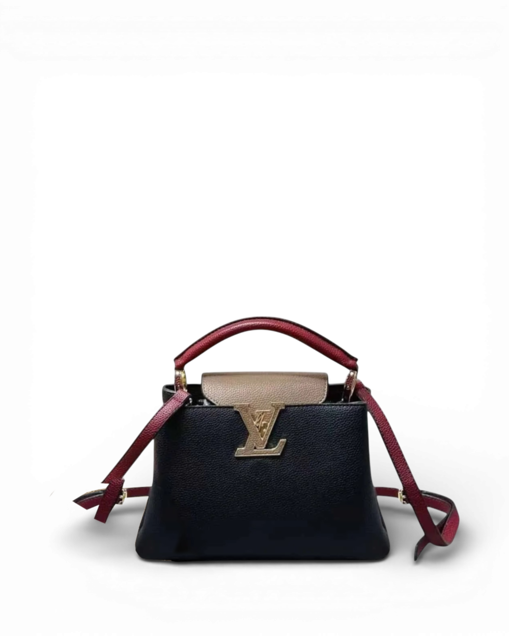 Louis Vuitton Black Leather Capucines BB