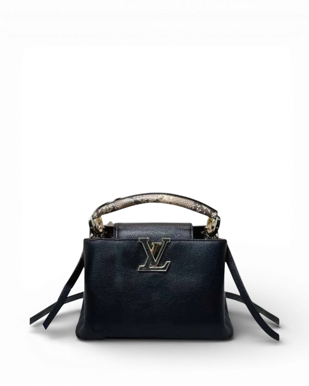 Louis Vuitton Black Leather Capucines BB