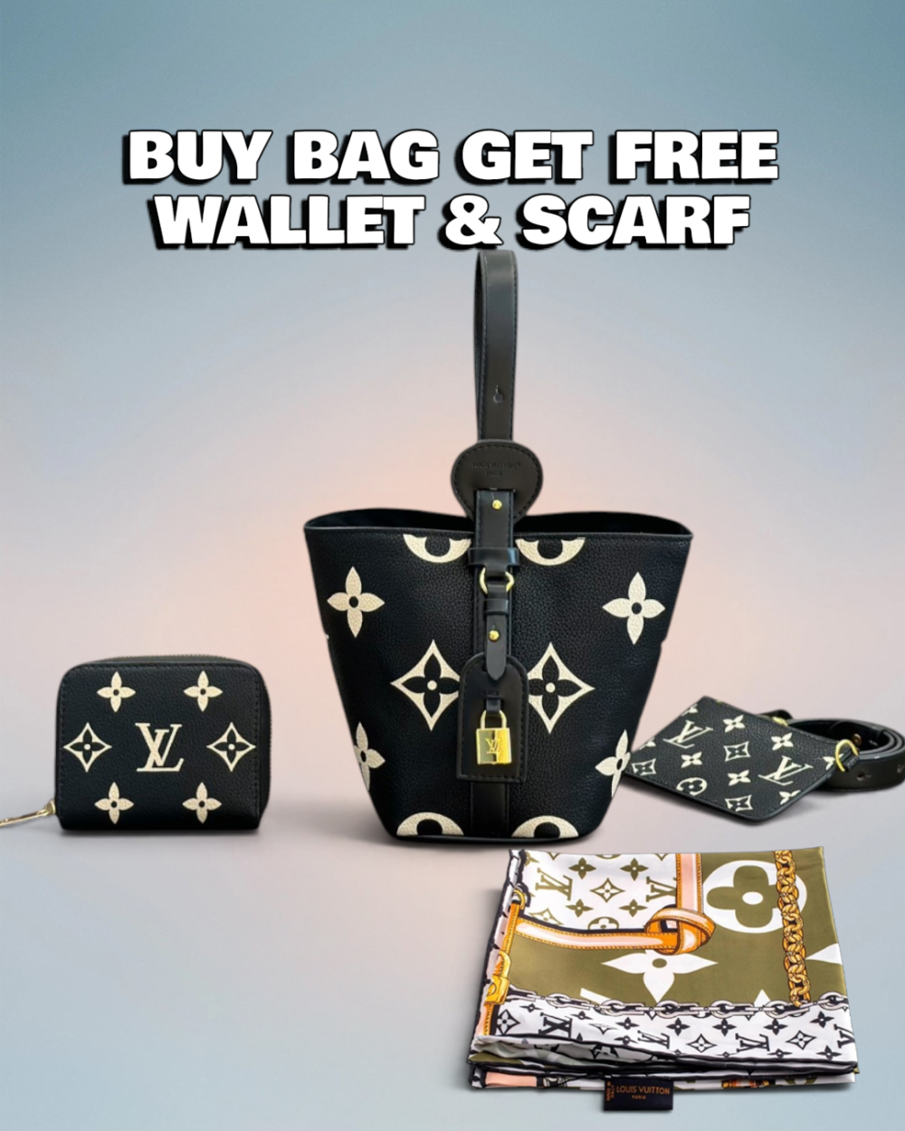 Louis Vuitton Black Giant Monogram Empreinte All In BB