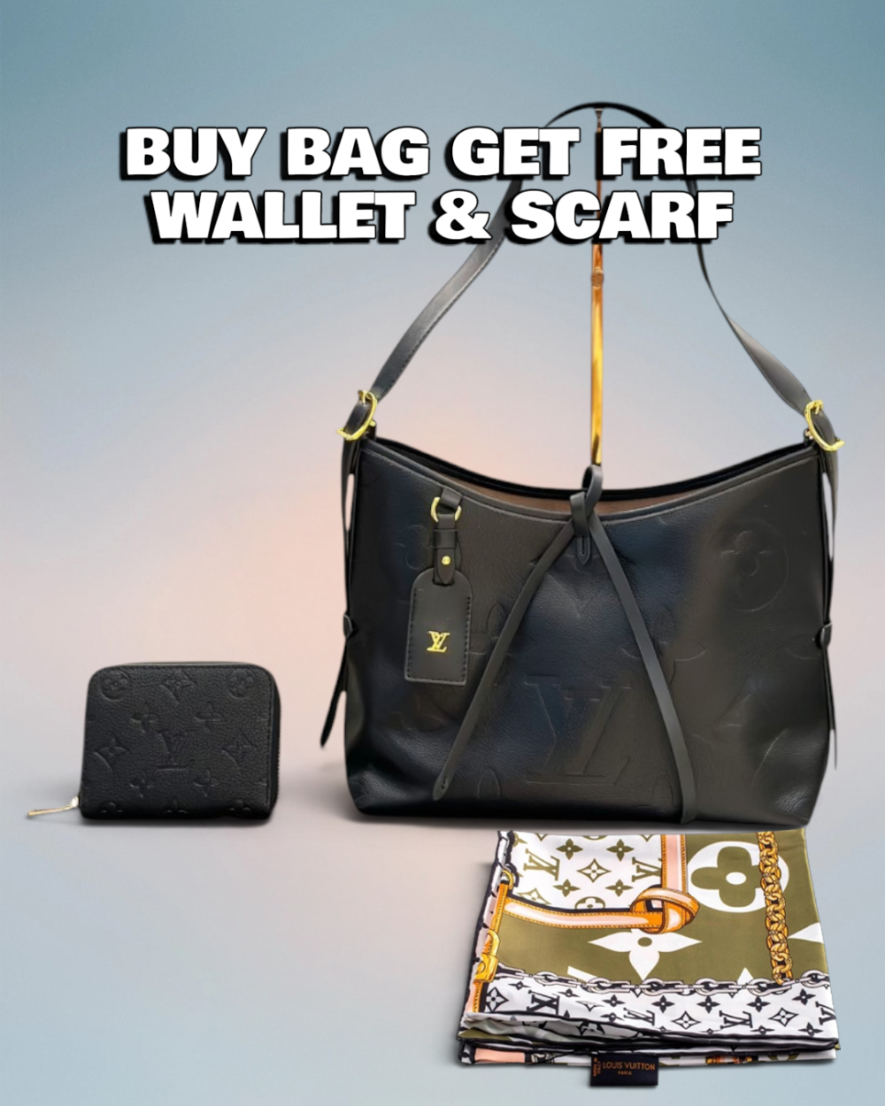 Louis Vuitton Black Monogram Empreinte CarryAll PM