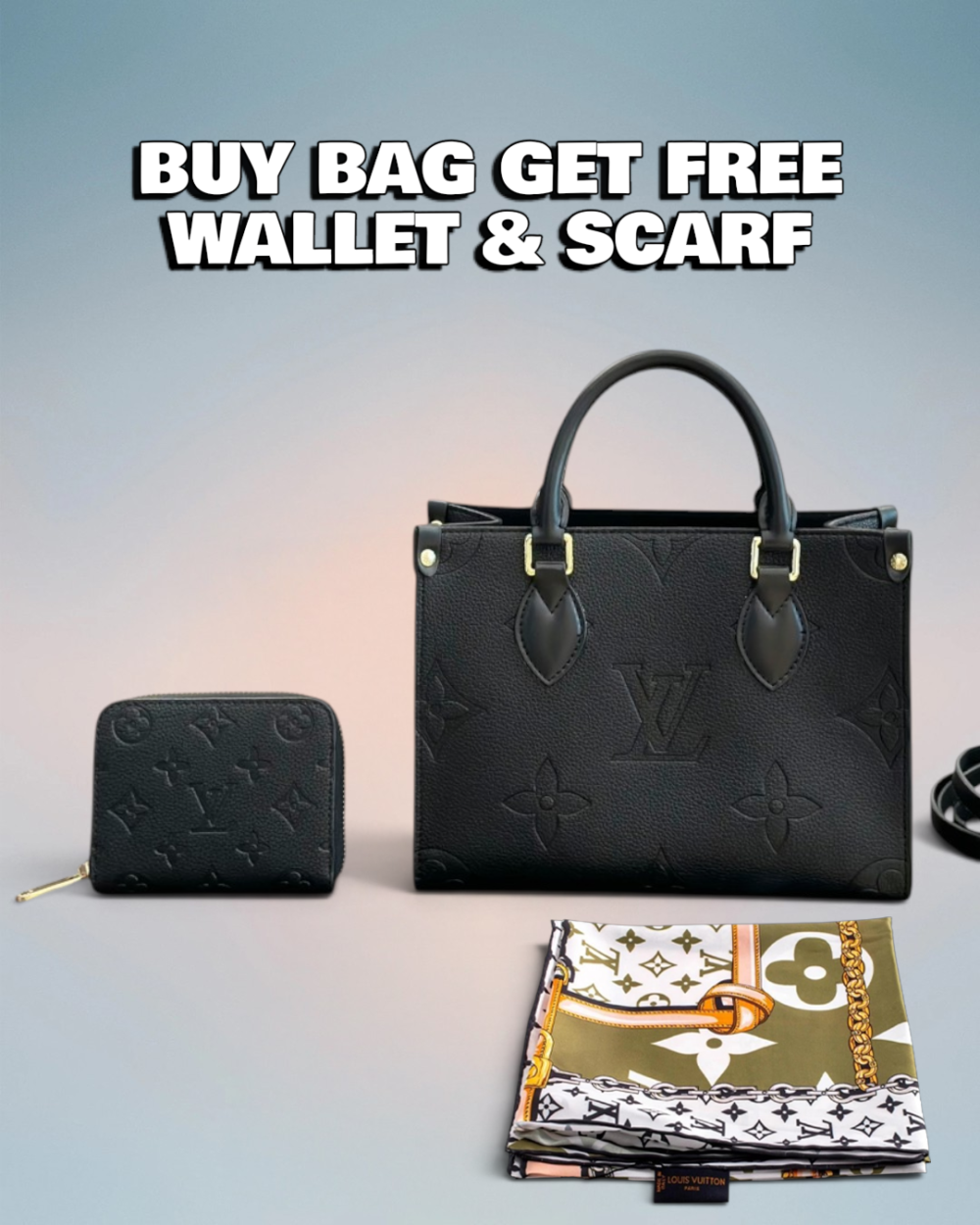 Louis Vuitton Black Monogram Empreinte Onthego PM