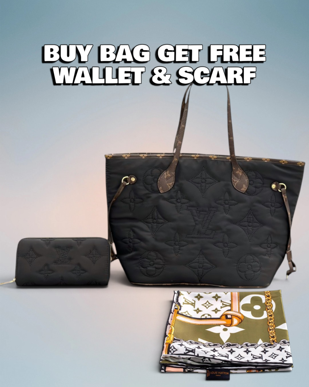 Louis Vuitton Black Monogram Empreinte Neverfull MM