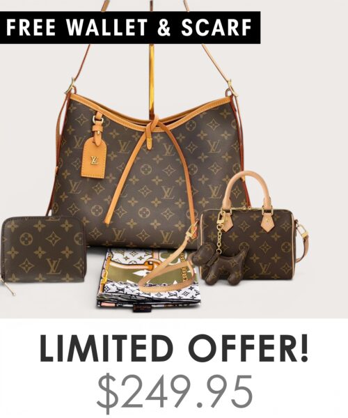 Bag + Nano speedy + Gifts (Free LV Wallet + Free LV Silk Scarf)