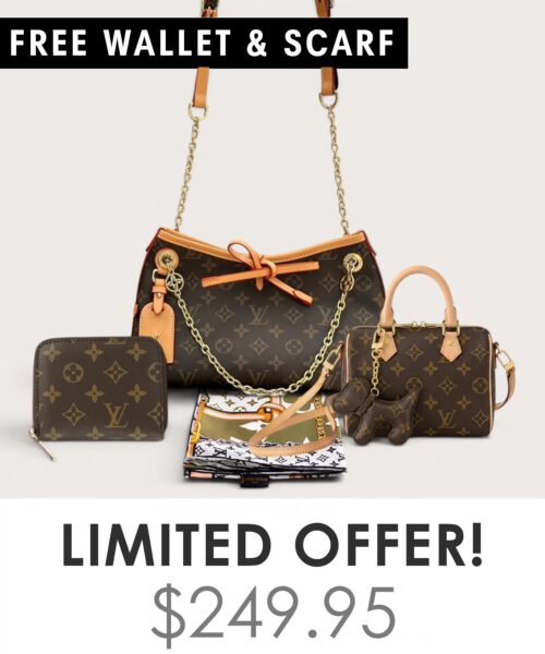 Bag + Nano speedy + Gifts (Free LV Wallet + Free LV Silk Scarf)