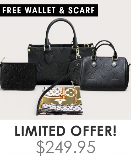 Bag + Nano speedy + Gifts (Free LV Wallet + Free LV Silk Scarf)