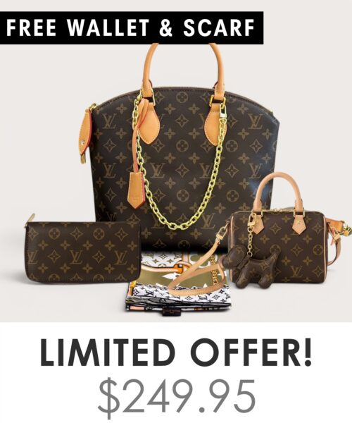 Bag + Nano speedy + Gifts (Free LV Wallet + Free LV Silk Scarf)