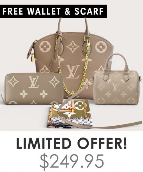 Bag + Nano speedy + Gifts (Free LV Wallet + Free LV Silk Scarf)