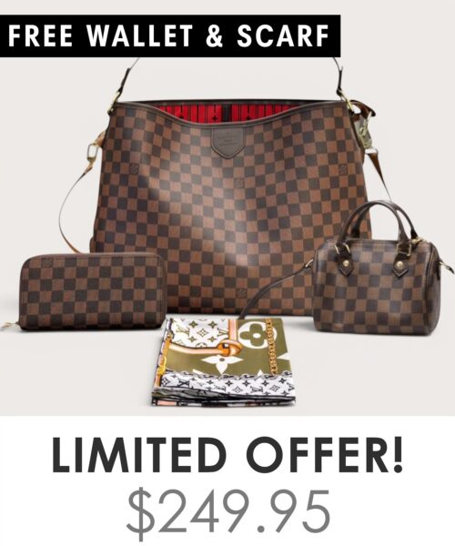 Bag + Nano speedy + Gifts (Free LV Wallet + Free LV Silk Scarf)