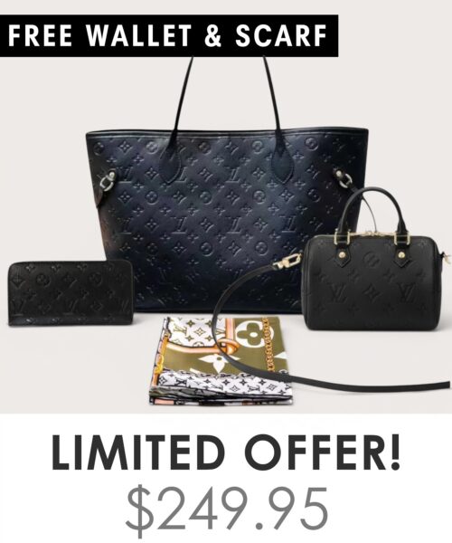 Bag + Nano speedy + Gifts (Free LV Wallet + Free LV Silk Scarf)