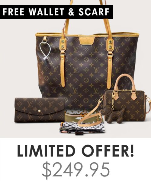 Bag + Nano speedy + Gifts (Free LV Wallet + Free LV Silk Scarf)