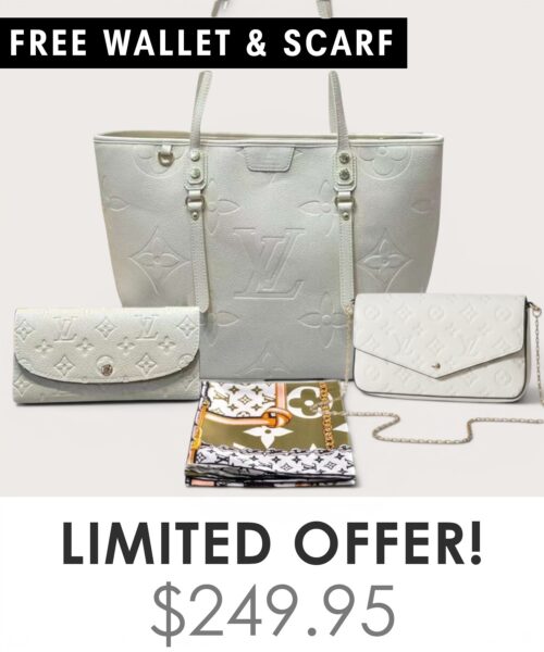 Bag + Pochette Felicie + Gifts(Free LV Wallet + Free LV Silk Scarf)