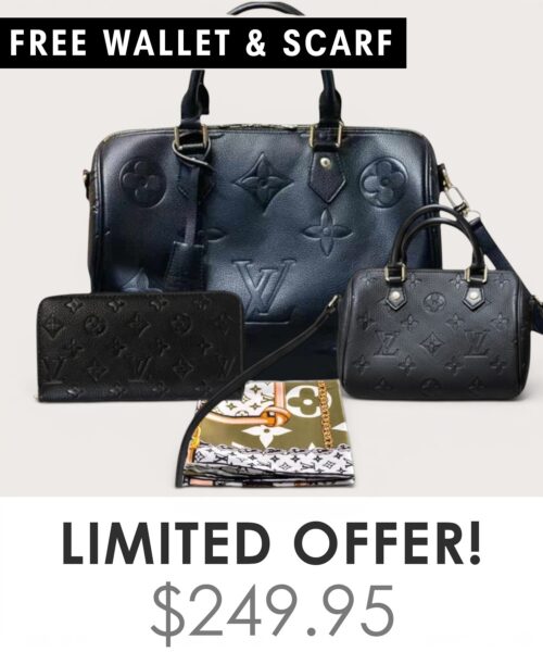 Bag + Nano speedy + Gifts (Free LV Wallet + Free LV Silk Scarf)