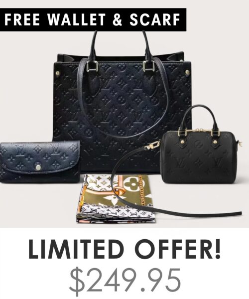 Bag + Nano speedy + Gifts (Free LV Wallet + Free LV Silk Scarf)