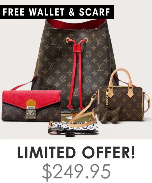 Bag + Nano speedy + Gifts (Free LV Wallet + Free LV Silk Scarf)