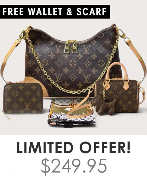 Bag + Nano speedy + Gifts (Free LV Wallet + Free LV Silk Scarf)