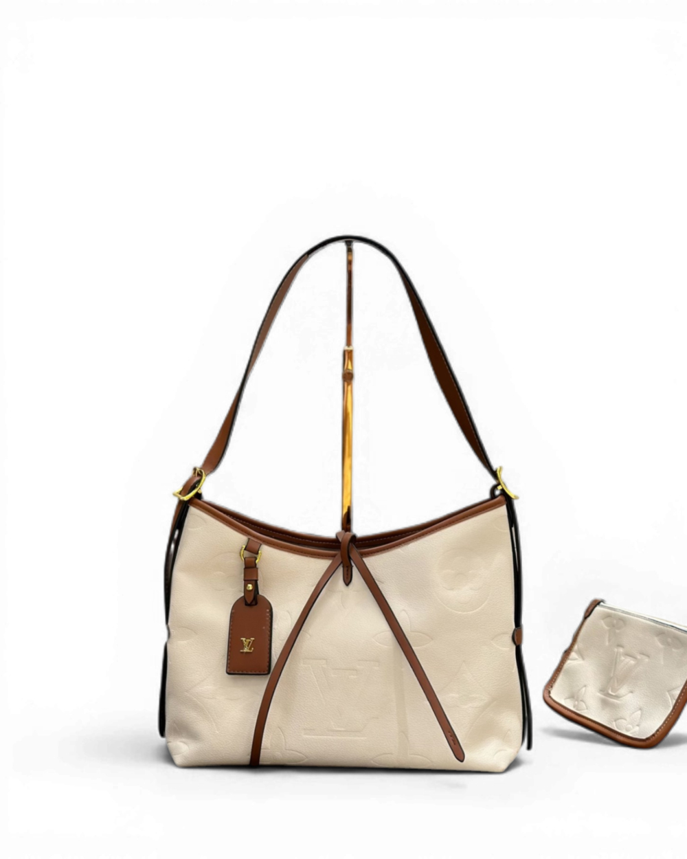 Louis Vuitton Cream Monogram Empreinte CarryAll PM