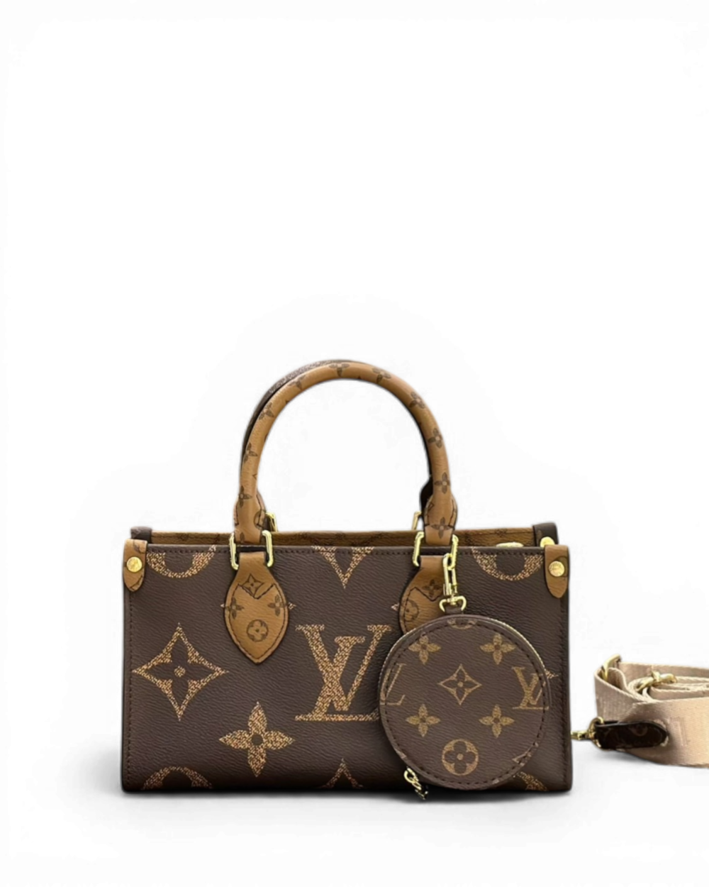 Louis Vuitton Brown Giant Monogram Canvas Onthego E/W