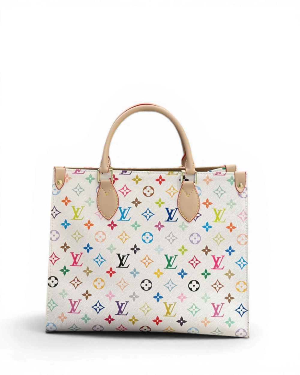 Louis Vuitton White Multicolor Onthego MM