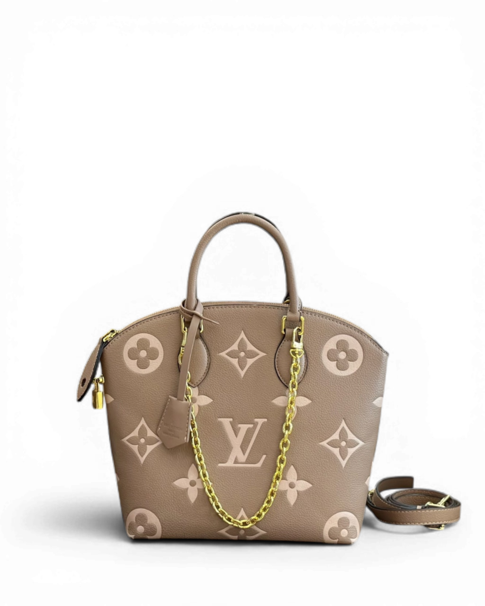 Louis Vuitton Tourterelle / Crème Giant Monogram Lockit PM