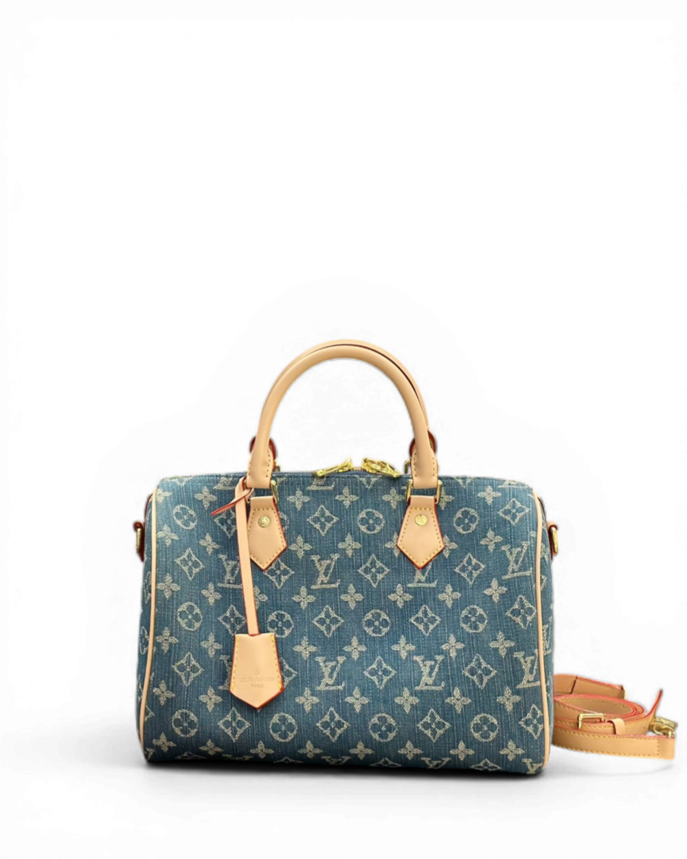 Louis Vuitton Blue Denim Monogram Canvas Speedy 30