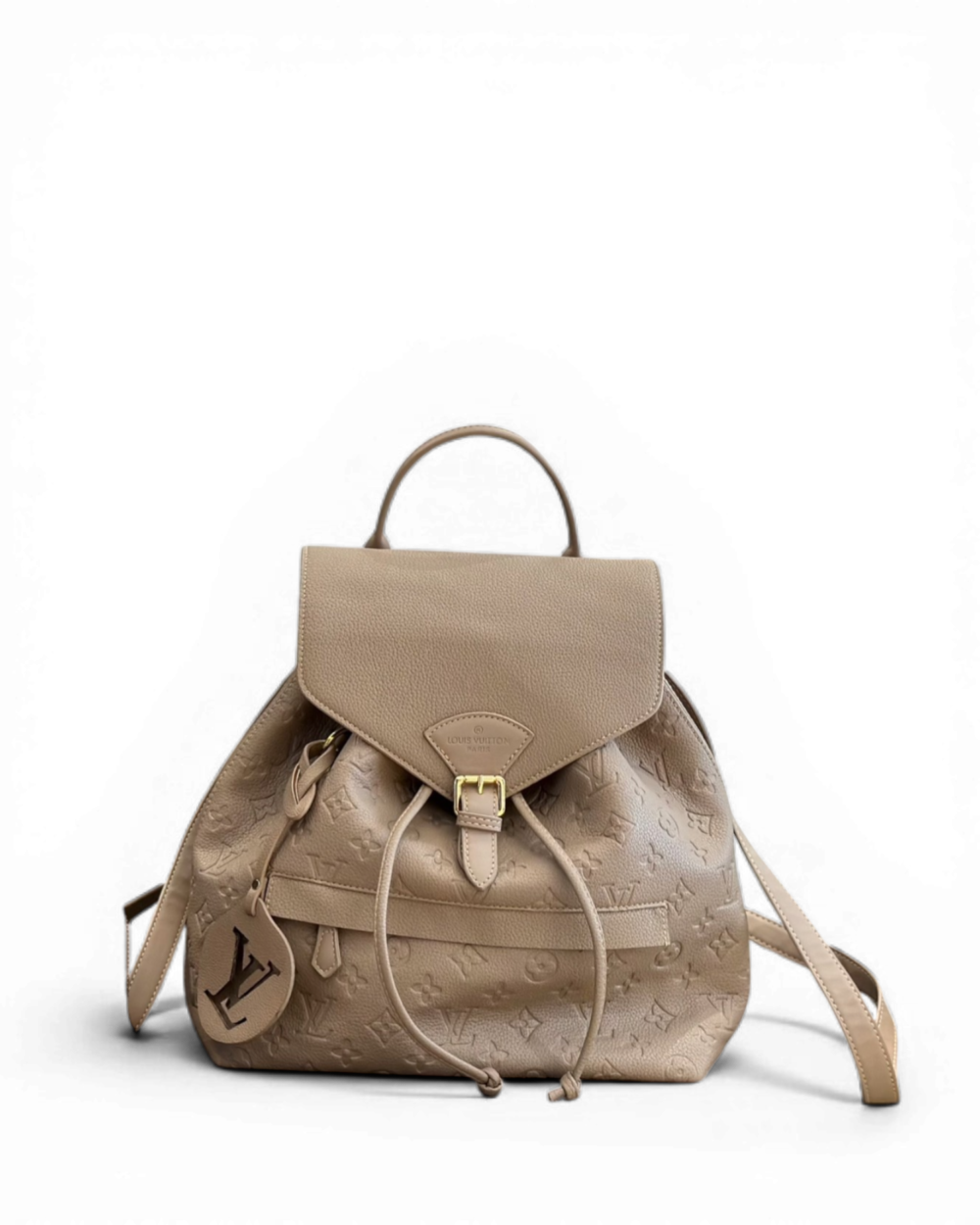 Louis Vuitton Tourterelle / Crème Monogram Empreinte Montsouris PM
