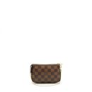 AAA Replica Louis Vuitton LV MINI POCHETTE ACCESSORIES DAMIER EBENE CANVAS GHW