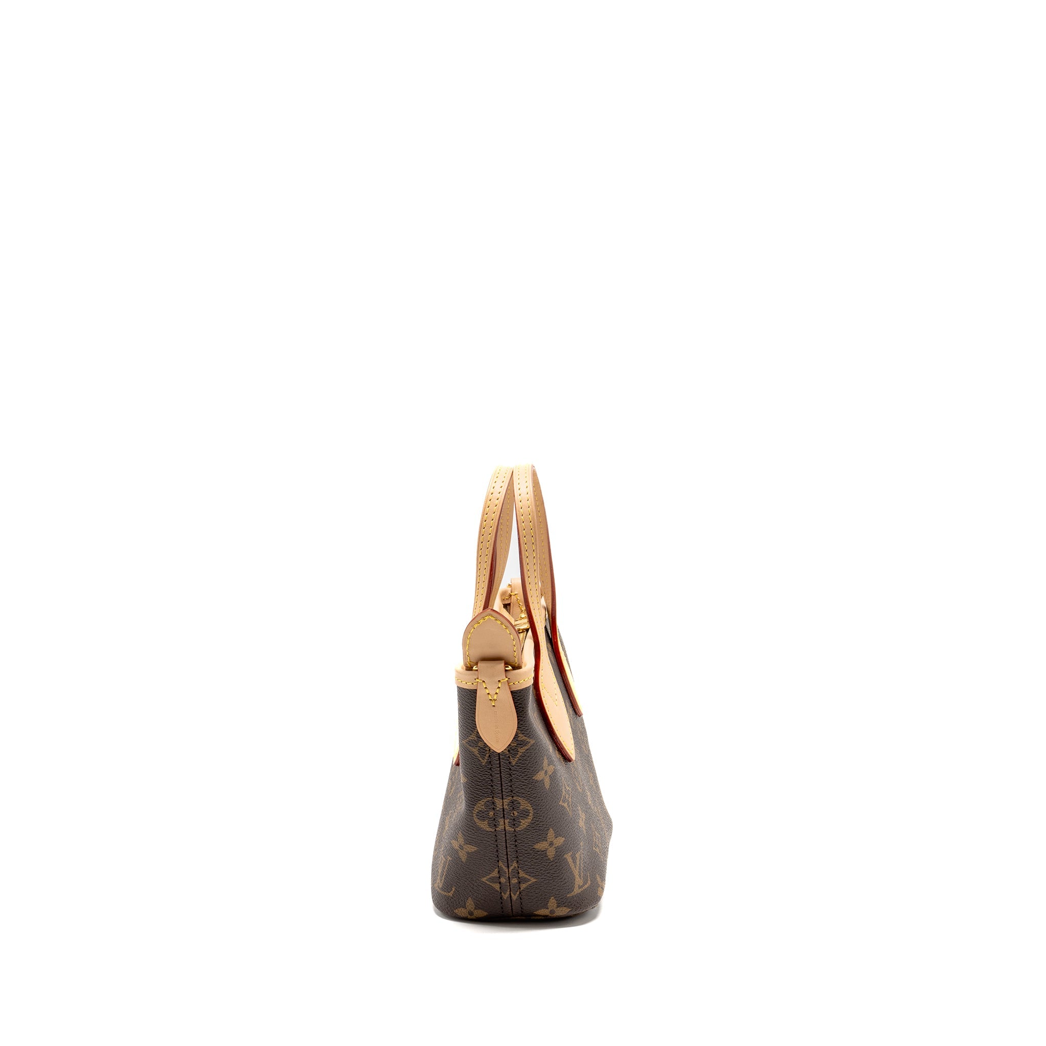 AAA Replica Louis Vuitton LV NEVERFULL BB BEIGE STRAP MONOGRAM CANVAS GHW