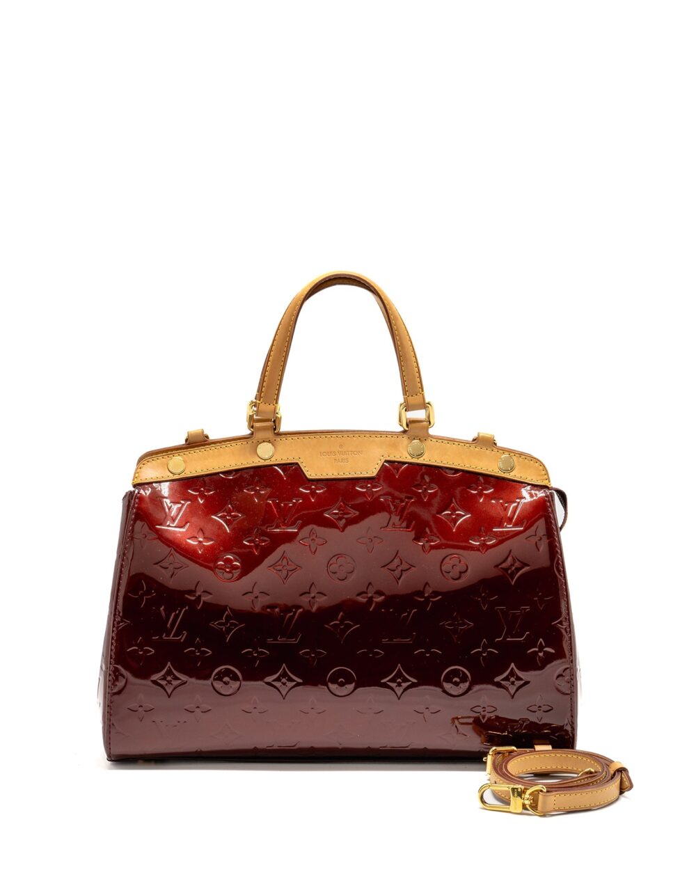 AAA Replica Louis Vuitton LV VERNIS BREA PATENT BURGUNDY AMARANTE GHW