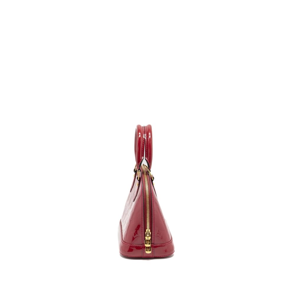 AAA Replica Louis Vuitton LV ALMA BB PATENT INDIAN ROSE GHW