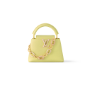 AAA Replica Louis Vuitton LV CAPUCINES MINI TAURILLON YELLOW GHW