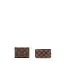 AAA Replica Louis Vuitton LV ROSALIE COIN PURSE MONOGRAM CANVAS FUCHSIA, KEY POUCH DAMIER EBENE GHW(SELL IN A SET)