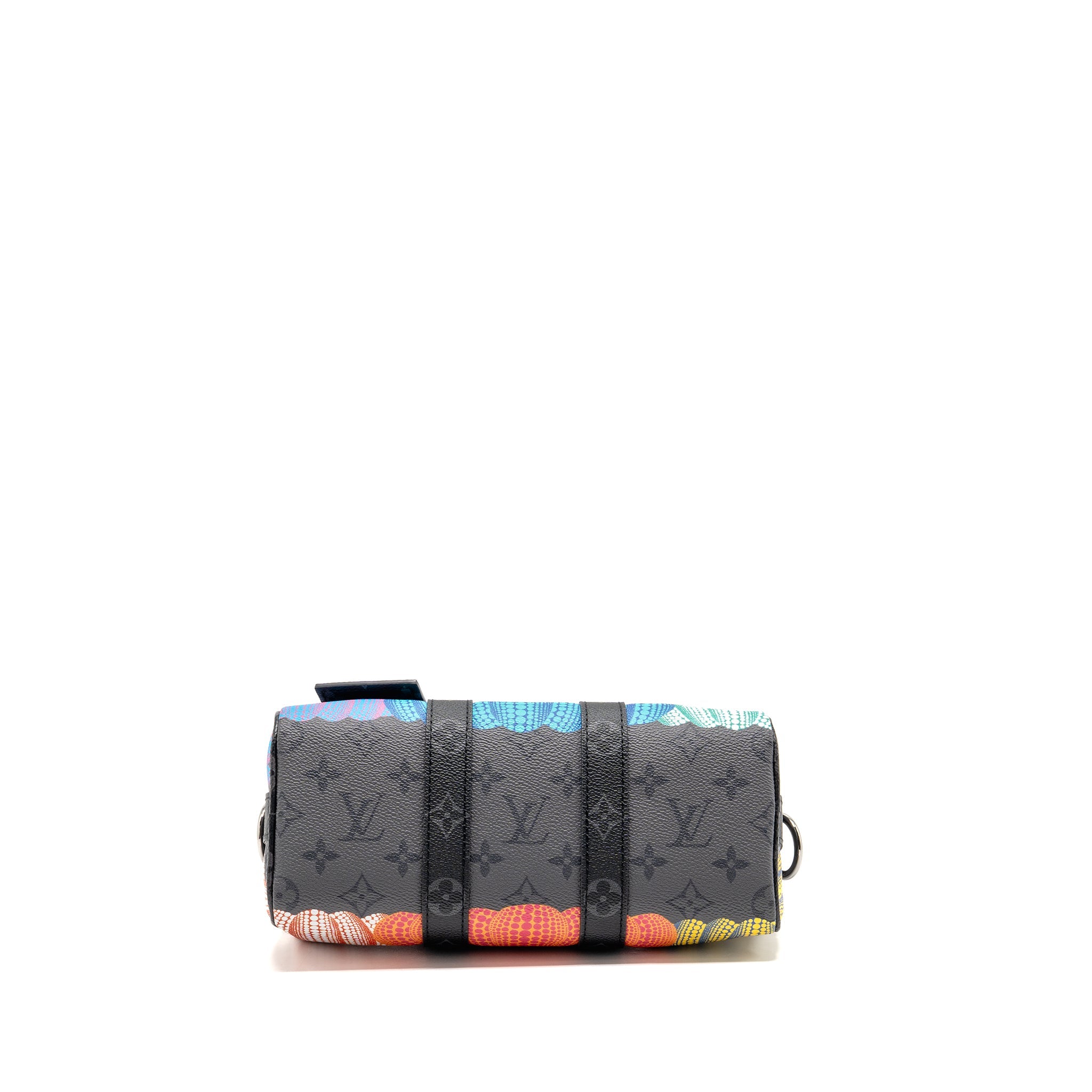 AAA Replica Louis Vuitton LV X YAYOI KUSAMA KEEPALL BANDOULIERE 25 PUMPKIN MULTICOLOURED MONOGRAM CANVAS SHW